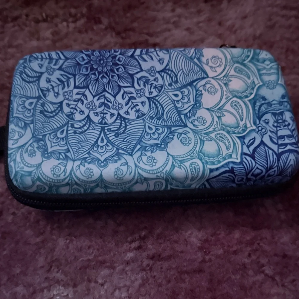 Blue Mandala Pattern Camara Wallet